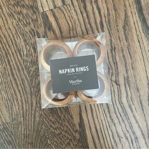 Set of 4 Martha Stewart Wood Napkin Rings